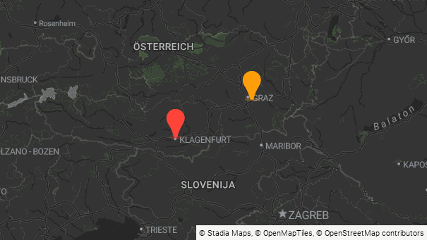 Map of company locations