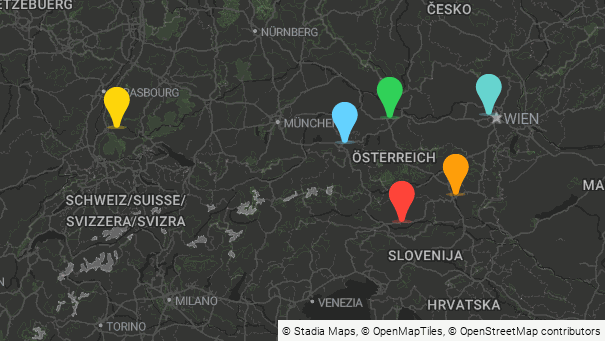 Map of company locations