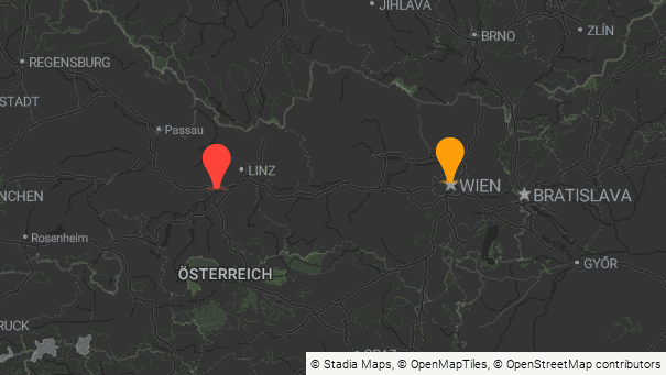 Map of company locations