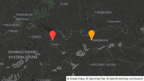 Map of company locations