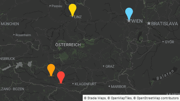 Map of company locations