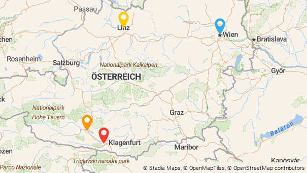 Map of company locations