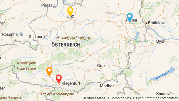 Map of company locations