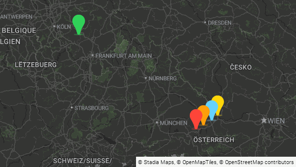 Map of company locations