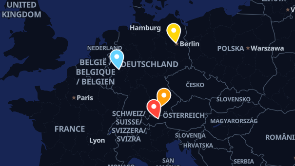 Map of company locations