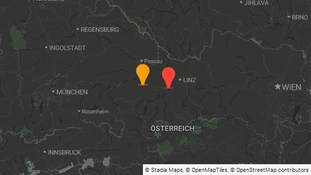 Map of company locations