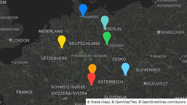 Map of company locations
