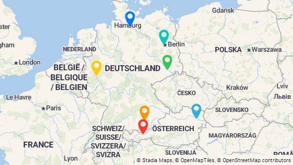 Map of company locations