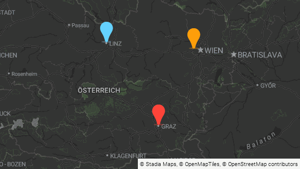 Map of company locations
