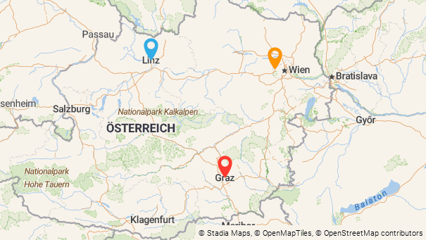 Map of company locations
