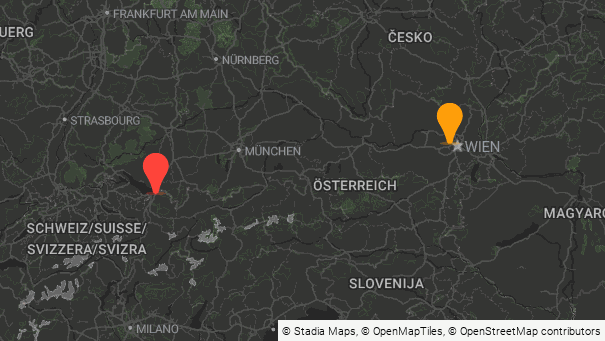 Map of company locations