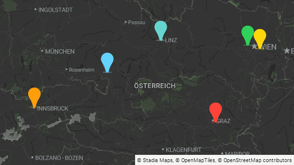 Map of company locations