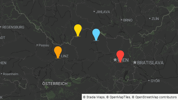 Map of company locations